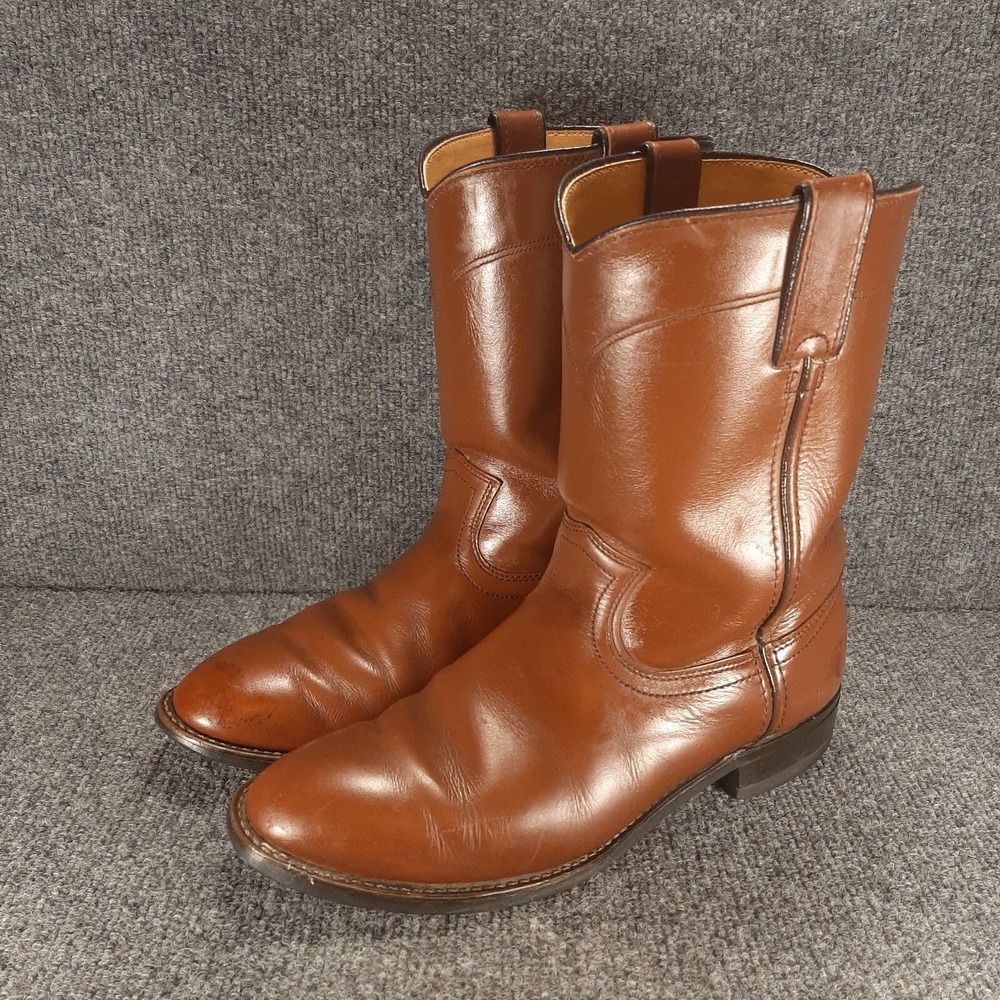 Biltrite Cowboy Boots Men's 9.5 D Brown Leather Western Roper Work USA Made